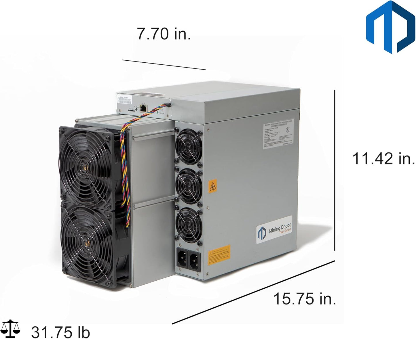 Bitcoin Crypto ASIC Miner - Bitmain Antminer S19J Pro, Efficient Bitcoin Mining Hardware and Tech Solution for BTC/BCH Crypto Mining, 220V PSU and Power Cord Included, 96TH/s, 2832W
