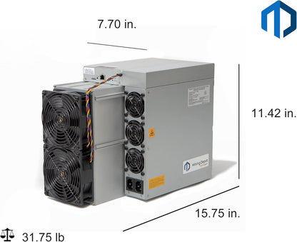 Bitcoin Crypto ASIC Miner - Bitmain Antminer S19J Pro, Efficient Bitcoin Mining Hardware and Tech Solution for BTC/BCH Crypto Mining, 220V PSU and Power Cord Included, 96TH/s, 2832W